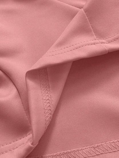 Eugenie Open Front Lapel Collar Stretch Knit Blazer - Pink