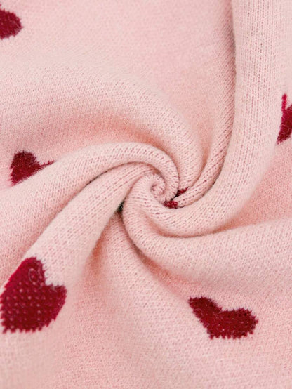 Cumbria Heart Pattern Loose Knit Sweater