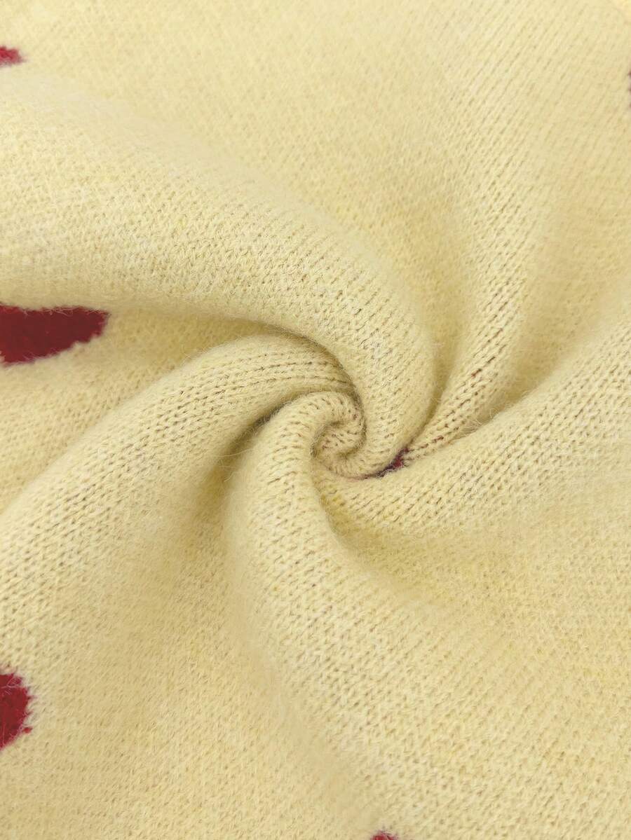 Cumbria Heart Pattern Loose Knit Sweater