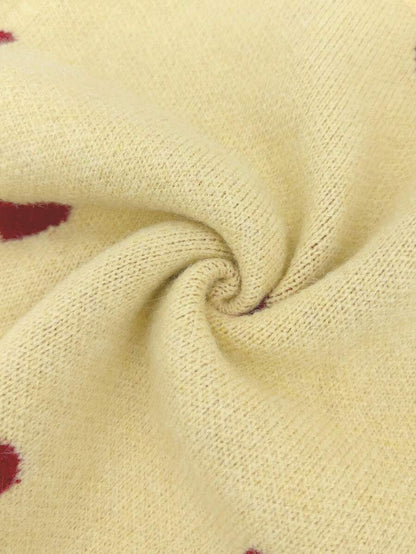 Cumbria Heart Pattern Loose Knit Sweater