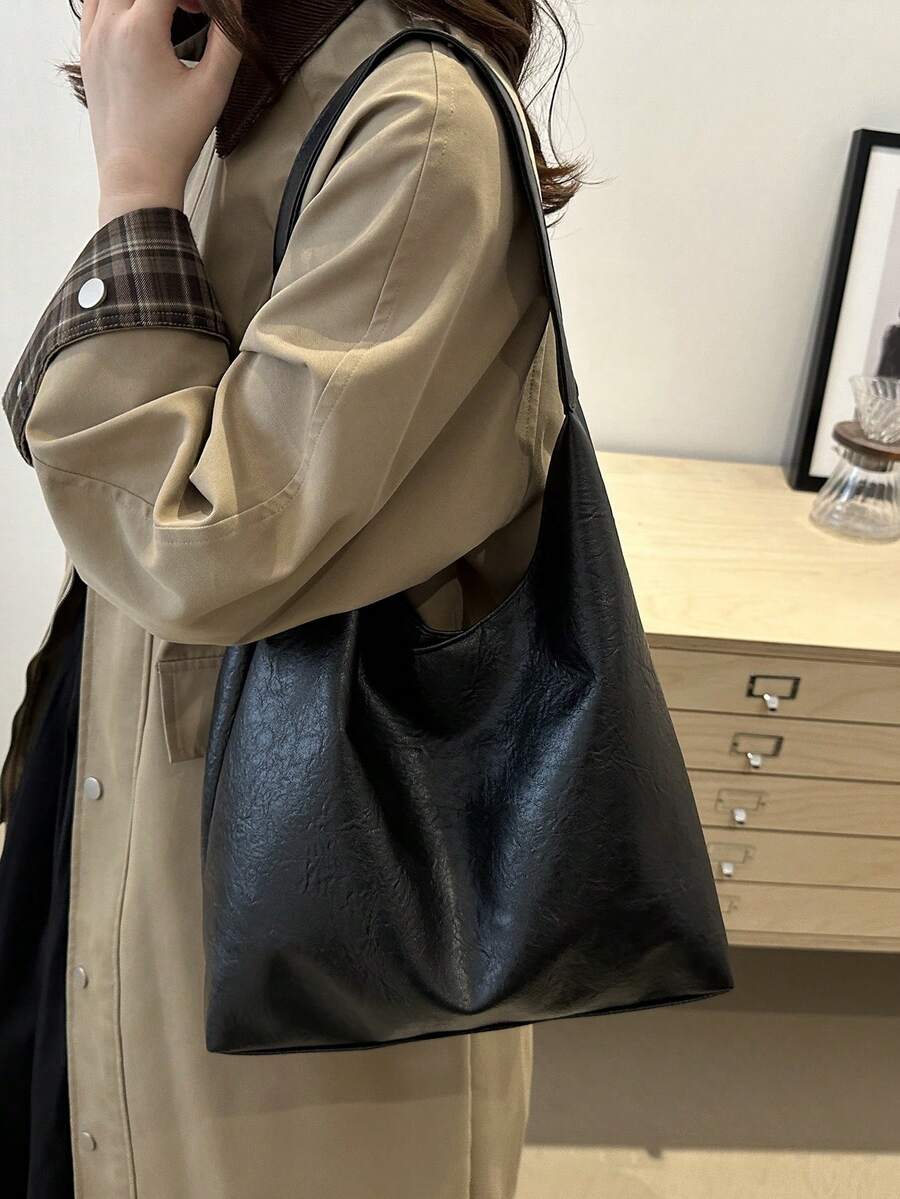 Savannah Large Slouchy Hobo Shoulder Bag with Top Handle