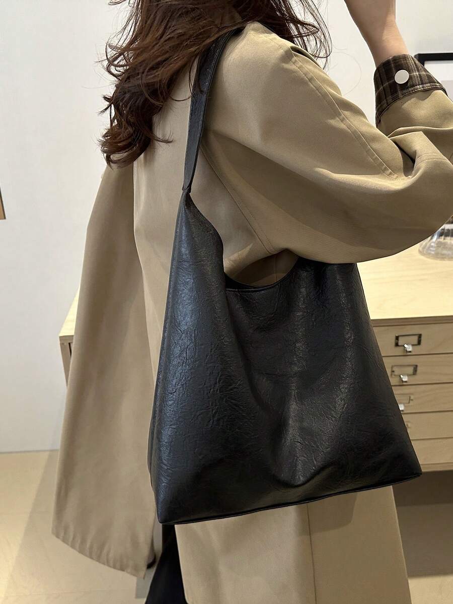 Savannah Large Slouchy Hobo Shoulder Bag with Top Handle