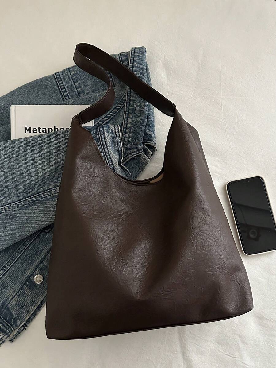 Savannah Large Slouchy Hobo Shoulder Bag with Top Handle