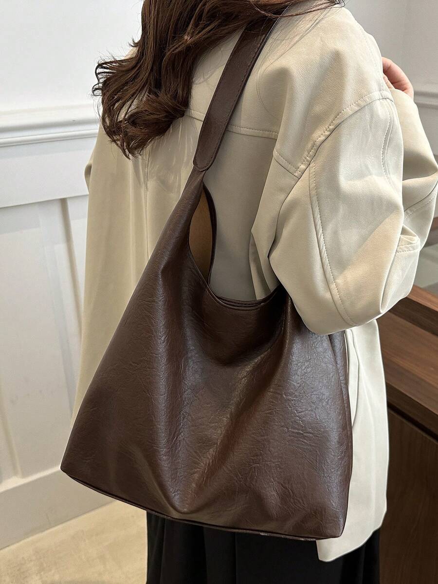 Savannah Large Slouchy Hobo Shoulder Bag with Top Handle