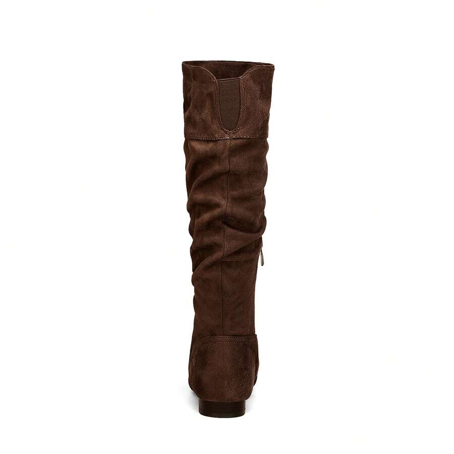 Women's  Black Knee High Pull On Winter Weather Black Boots Elegant & Fashionable Classic Slouchy Warm Gift  Boots Mensa