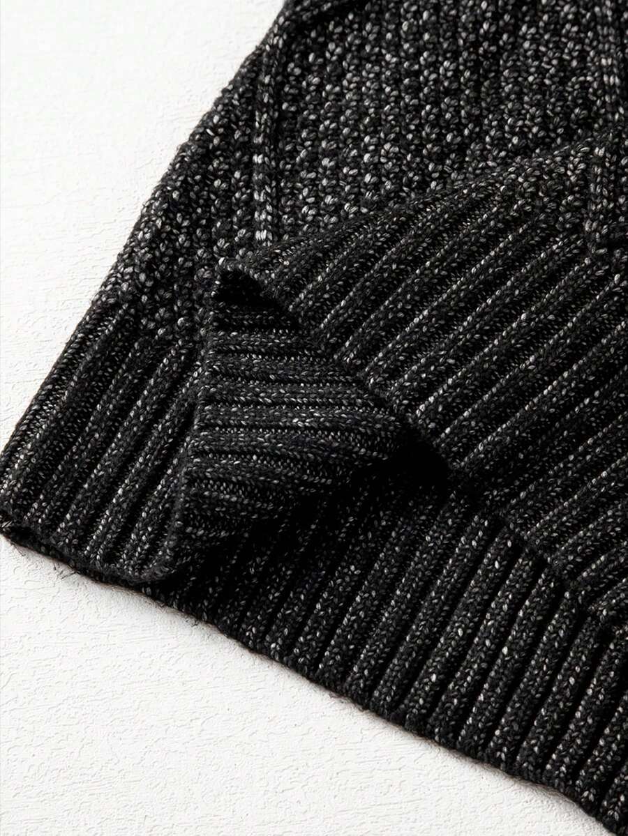 Cosima Oversized Textured Knit Drop Shoulder Sweater Dress - Apricot