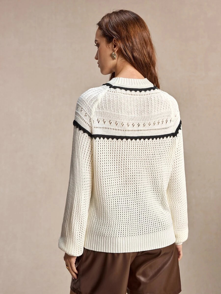 Juniper Hollow Knit Sweater - Apricot