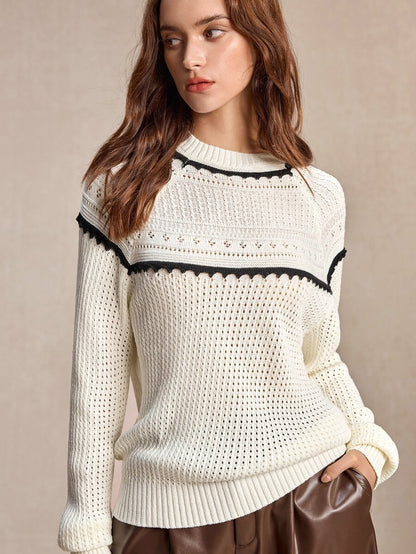 Juniper Hollow Knit Sweater - Apricot