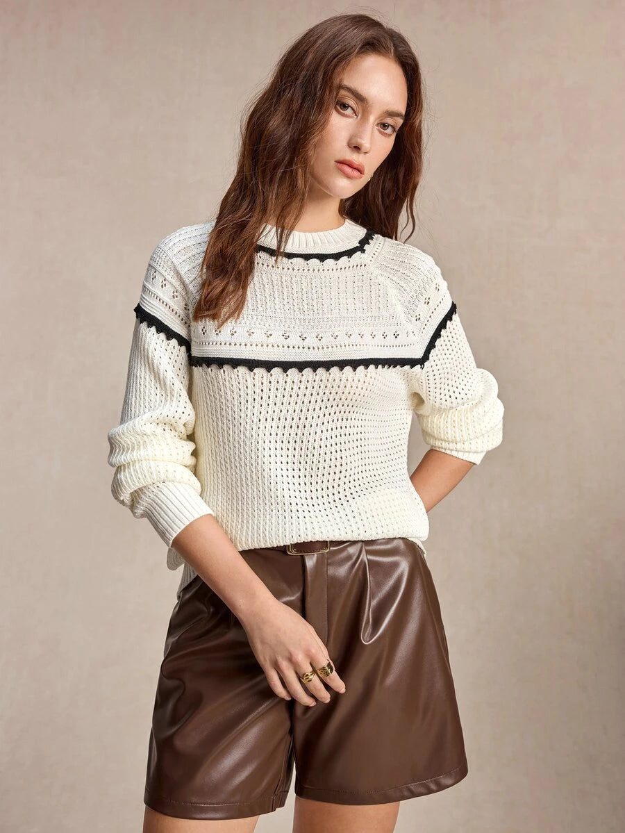 Juniper Hollow Knit Sweater - Apricot