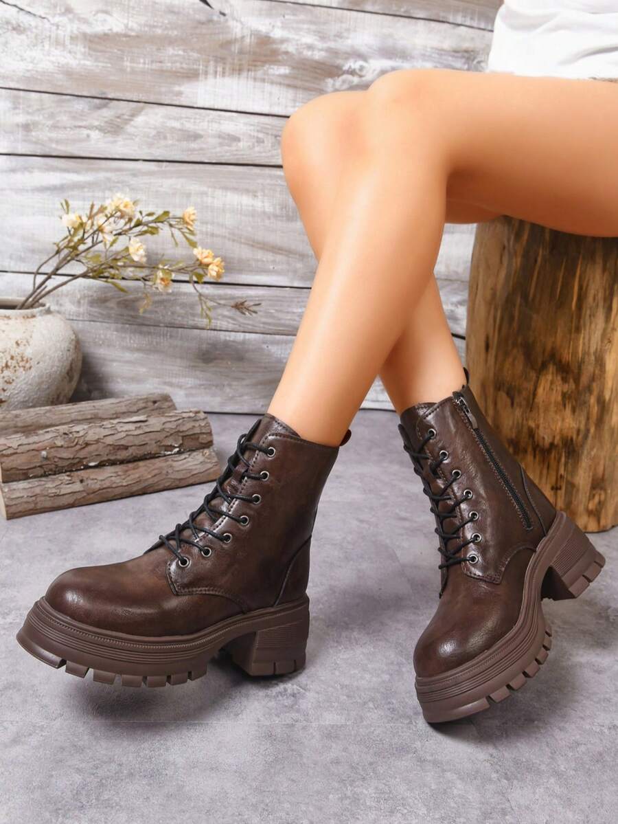 2024 New Stylish Mid-Heel Anti-Slip Boots, Korean Version Lightweight Warm Boots For Women, Autumn/Winter Mensa