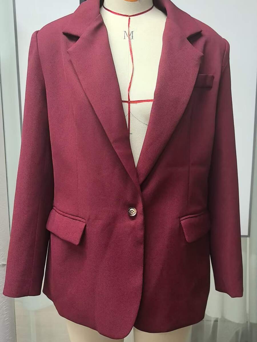 Pimlico Oversized Single Button Notch Lapel Blazer