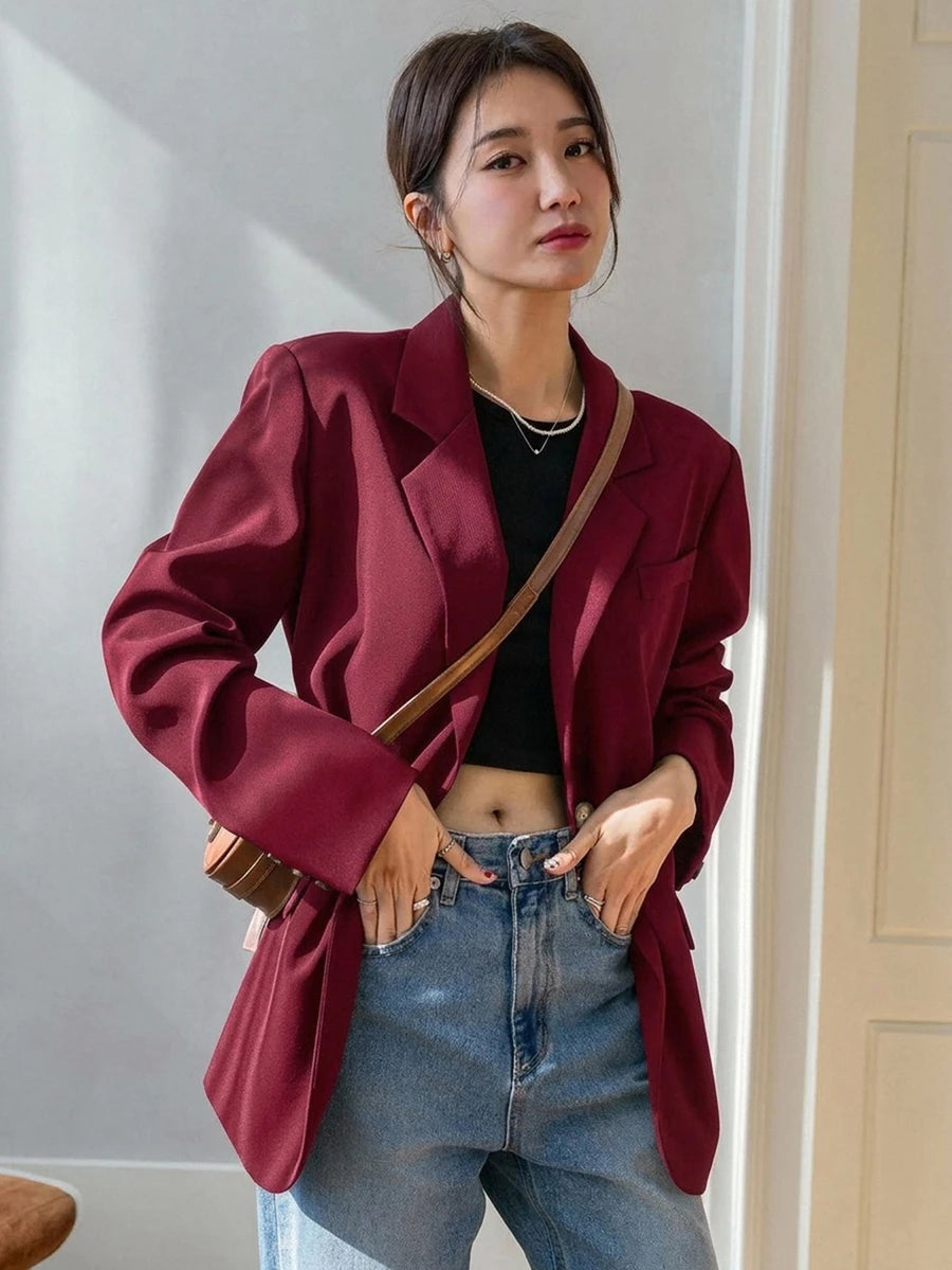 Pimlico Oversized Single Button Notch Lapel Blazer