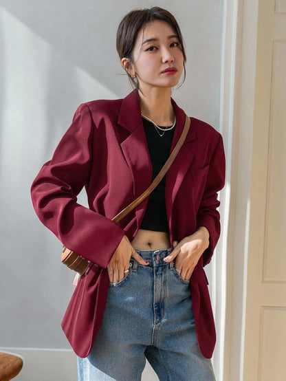 Pimlico Oversized Single Button Notch Lapel Blazer