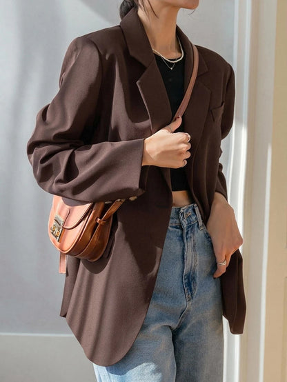 Pimlico Oversized Single Button Notch Lapel Blazer
