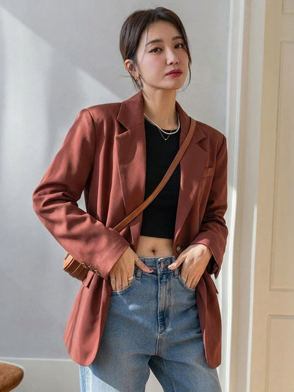 Pimlico Oversized Single Button Notch Lapel Blazer