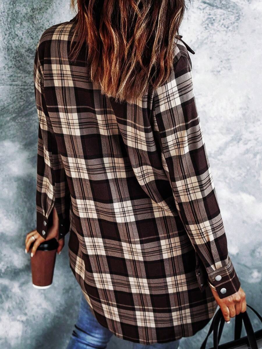 Sherwood Flannel Plaid Button Up Shirt Jacket with Pockets