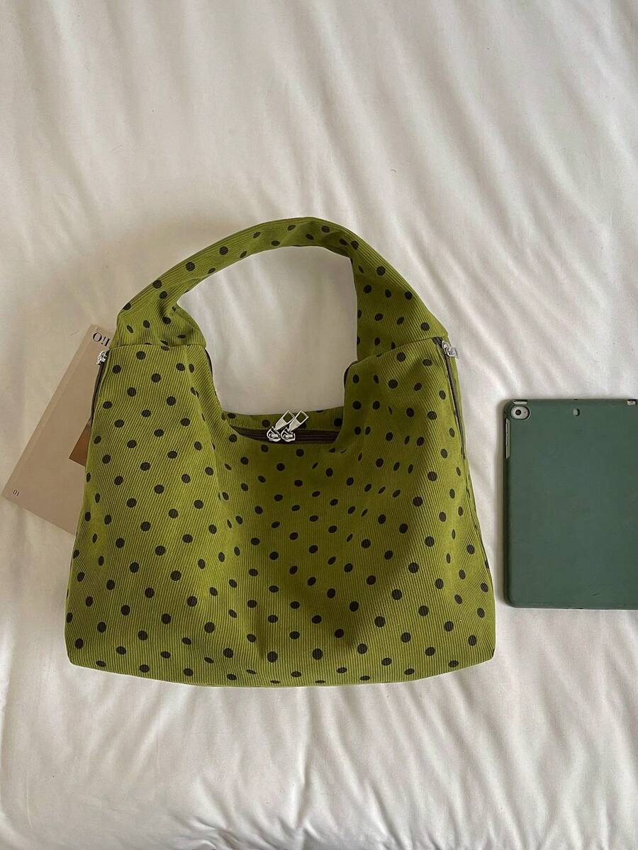 Women's Slouchy Hobo Shoulder Bag, Faux Suede Zip Top Purse for Everyday and Travel