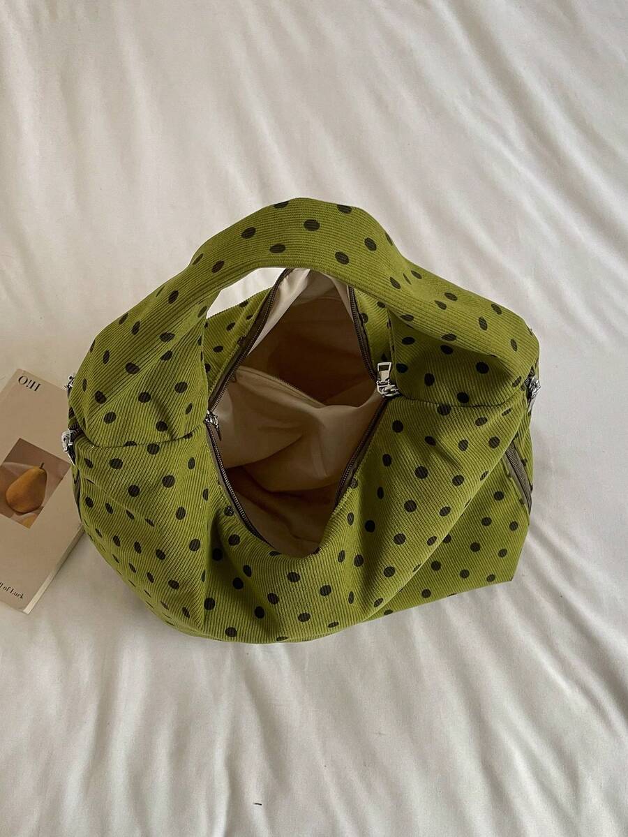 Women's Slouchy Hobo Shoulder Bag, Faux Suede Zip Top Purse for Everyday and Travel