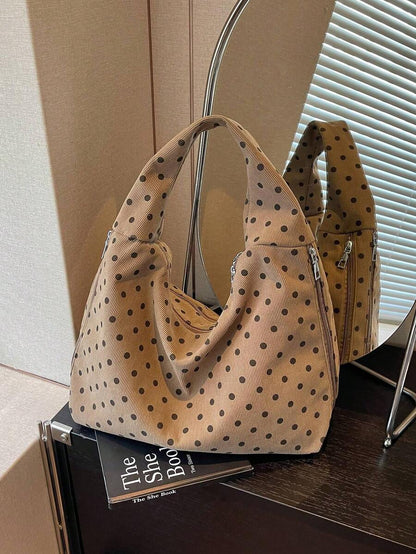 Women's Slouchy Hobo Shoulder Bag, Faux Suede Zip Top Purse for Everyday and Travel