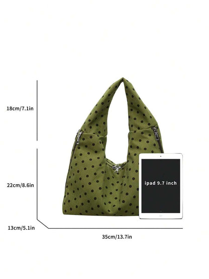 Women's Slouchy Hobo Shoulder Bag, Faux Suede Zip Top Purse for Everyday and Travel