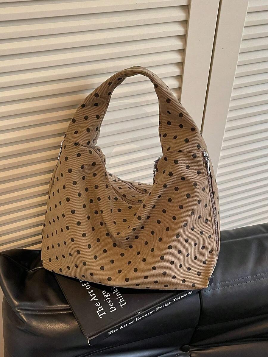 Women's Slouchy Hobo Shoulder Bag, Faux Suede Zip Top Purse for Everyday and Travel