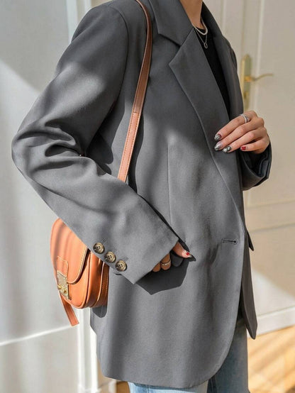 Pimlico Oversized Single Button Notch Lapel Blazer