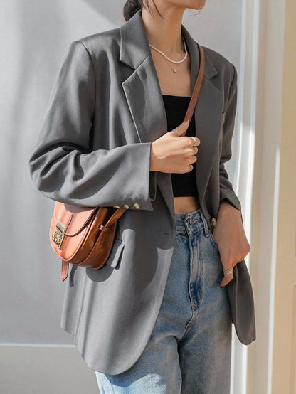 Pimlico Oversized Single Button Notch Lapel Blazer