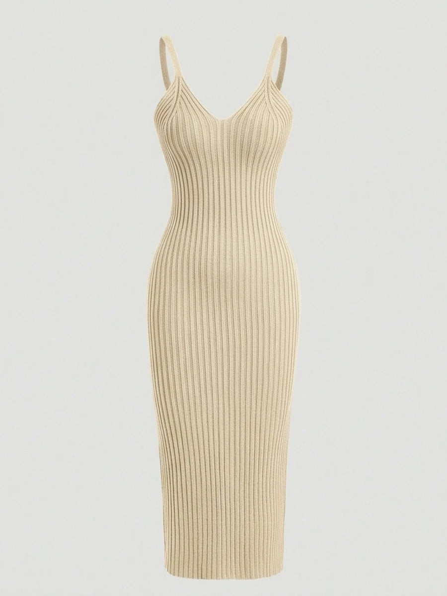 Women's Cable Knit Cropped Sweater and Slip Dress Set, Two Piece Knit Outfit for Fall - Coffee Brown