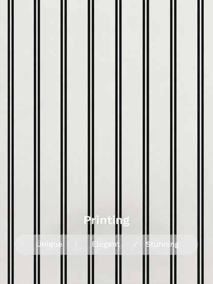 Nell Long Sleeve Blouse with Split V Neck and Lantern Sleeves - Black White Stripe