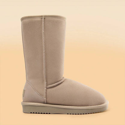 Women's Mid Calf Winter Snow Boots Mid-Low Heel Flat Bottom Non-Slip Wear-Resistant Boots,Suede Warm Winter Casual Outdoor Christmas Festival Boot Mensa