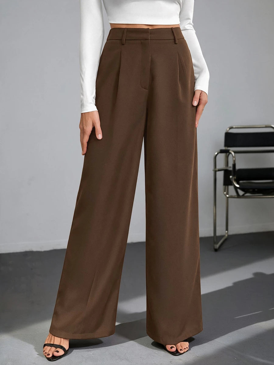 Bergamo Pleated High Waisted Wide Leg Pants