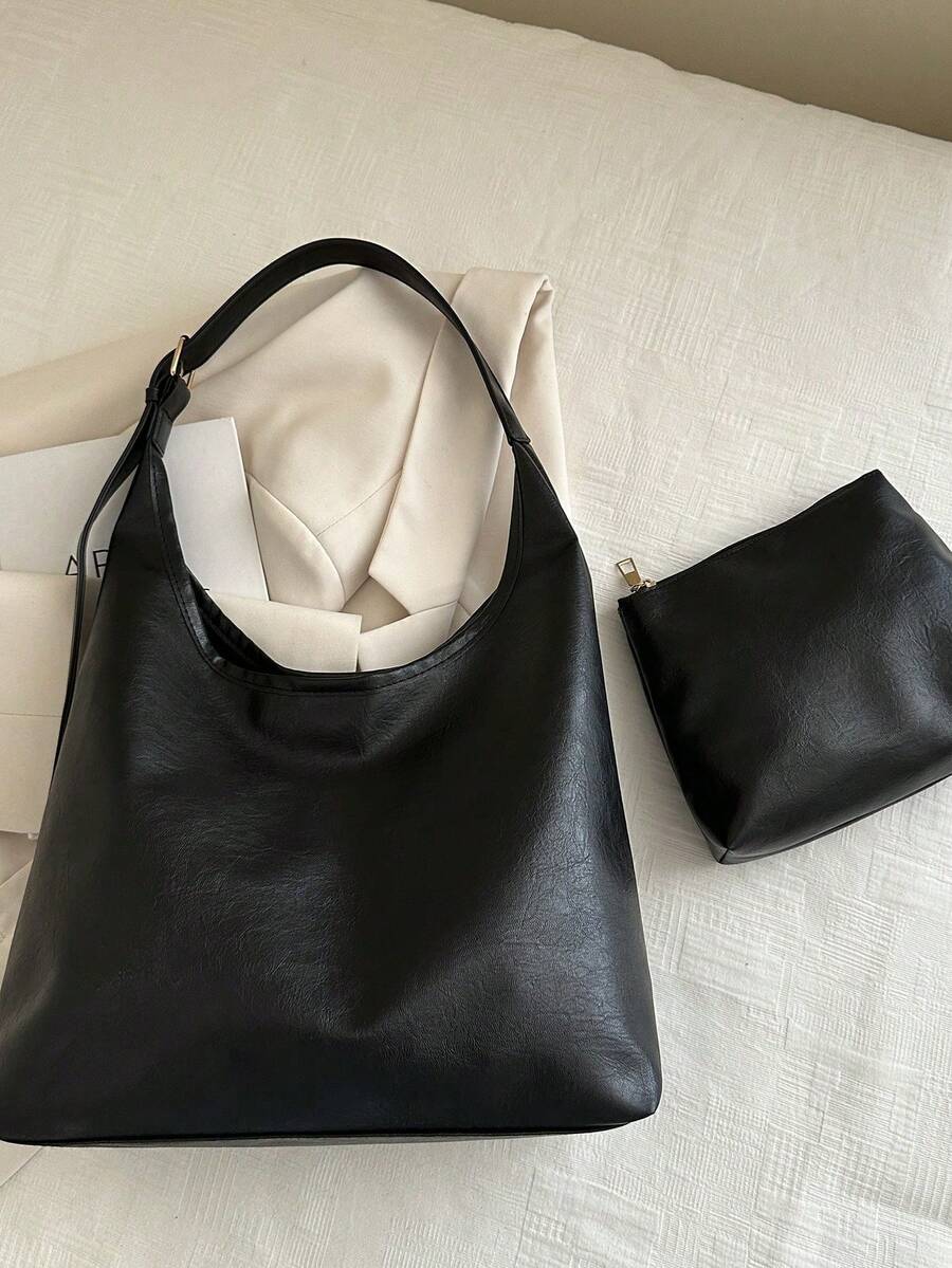 Savannah Large Slouchy Hobo Shoulder Bag with Top Handle