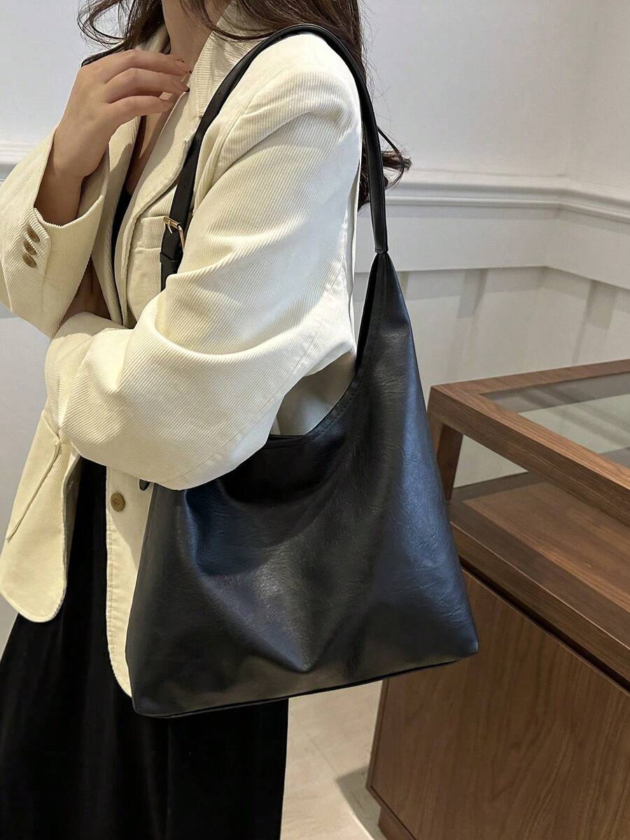 Savannah Large Slouchy Hobo Shoulder Bag with Top Handle