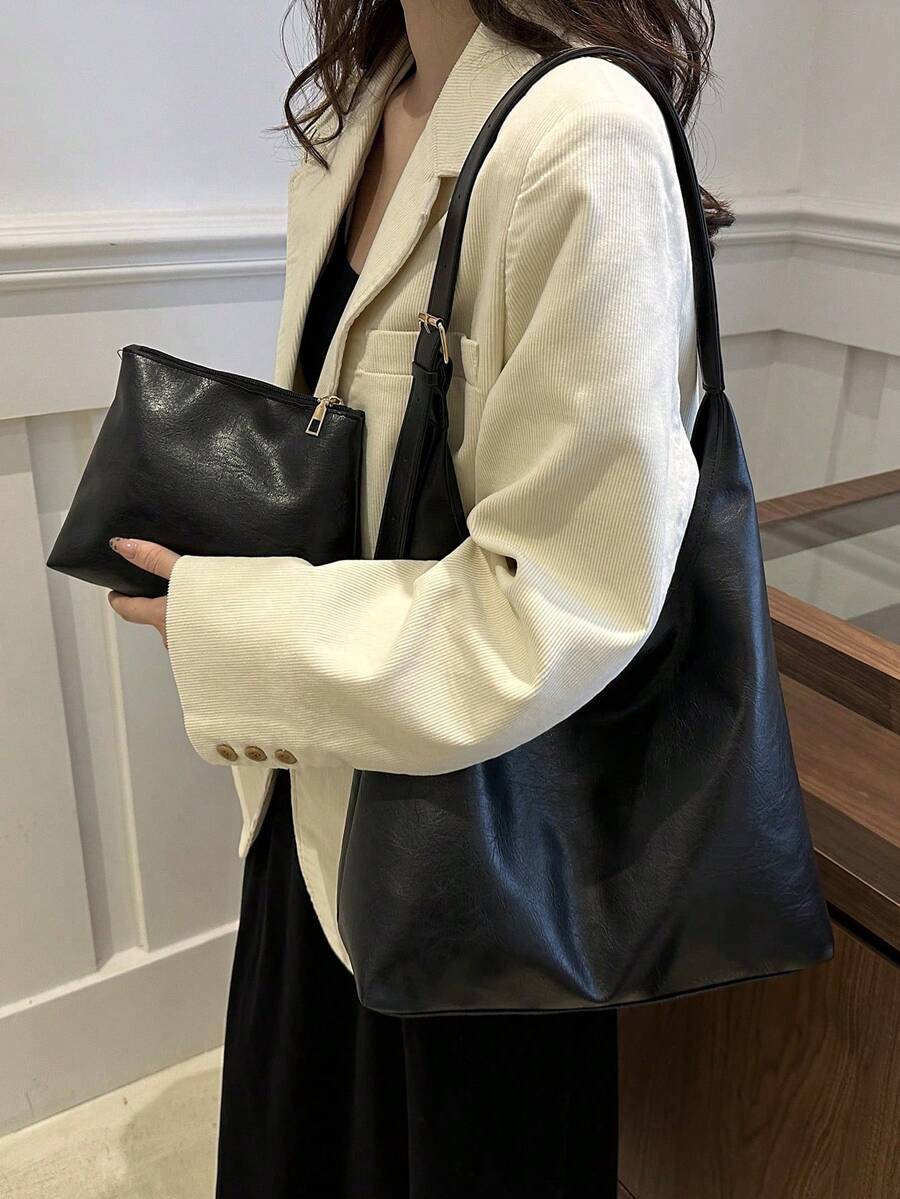 Savannah Large Slouchy Hobo Shoulder Bag with Top Handle
