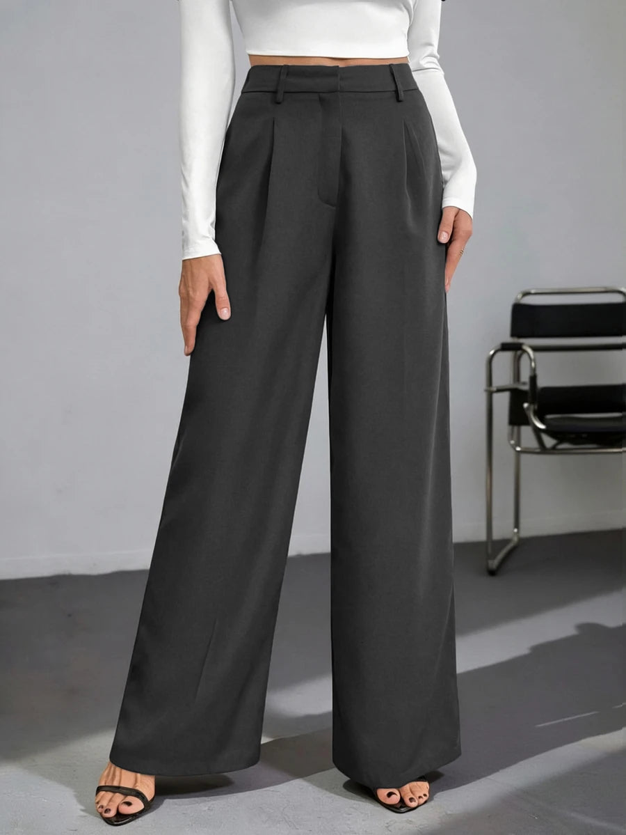 Bergamo Pleated High Waisted Wide Leg Pants