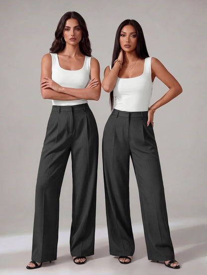 Bergamo Pleated High Waisted Wide Leg Pants