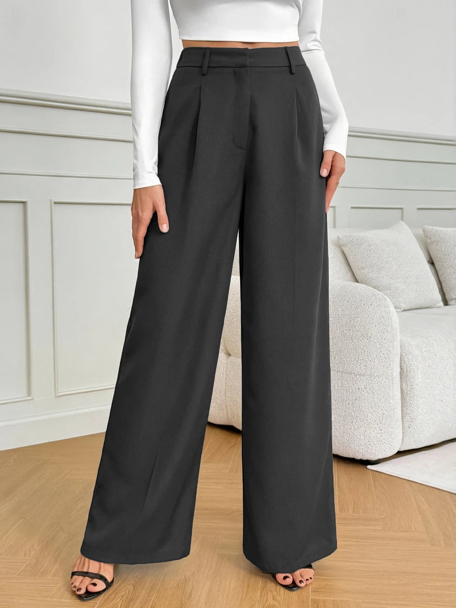 Bergamo Pleated High Waisted Wide Leg Pants