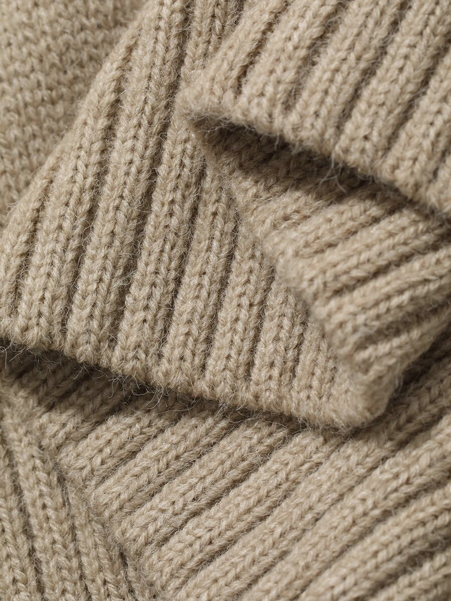 Lofoten Oversized Turtleneck Drop Shoulder Knit Sweater