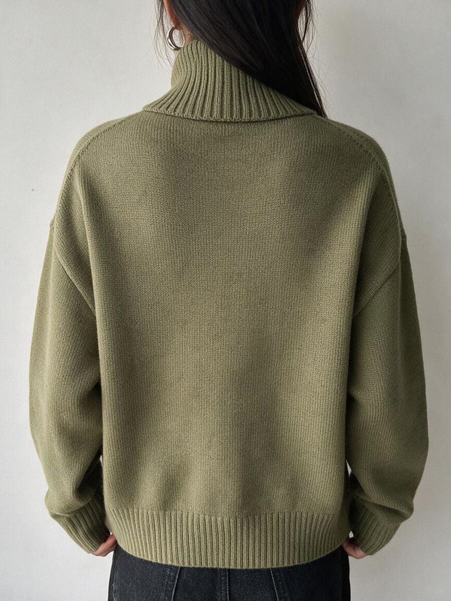 Lofoten Oversized Turtleneck Drop Shoulder Knit Sweater