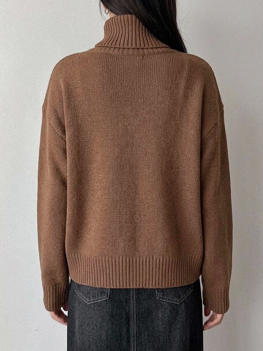 Lofoten Oversized Turtleneck Drop Shoulder Knit Sweater