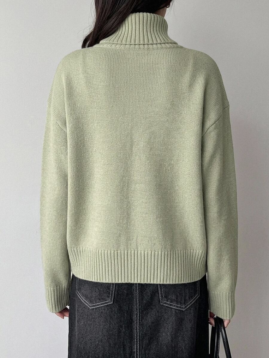 Lofoten Oversized Turtleneck Drop Shoulder Knit Sweater