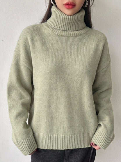 Lofoten Oversized Turtleneck Drop Shoulder Knit Sweater