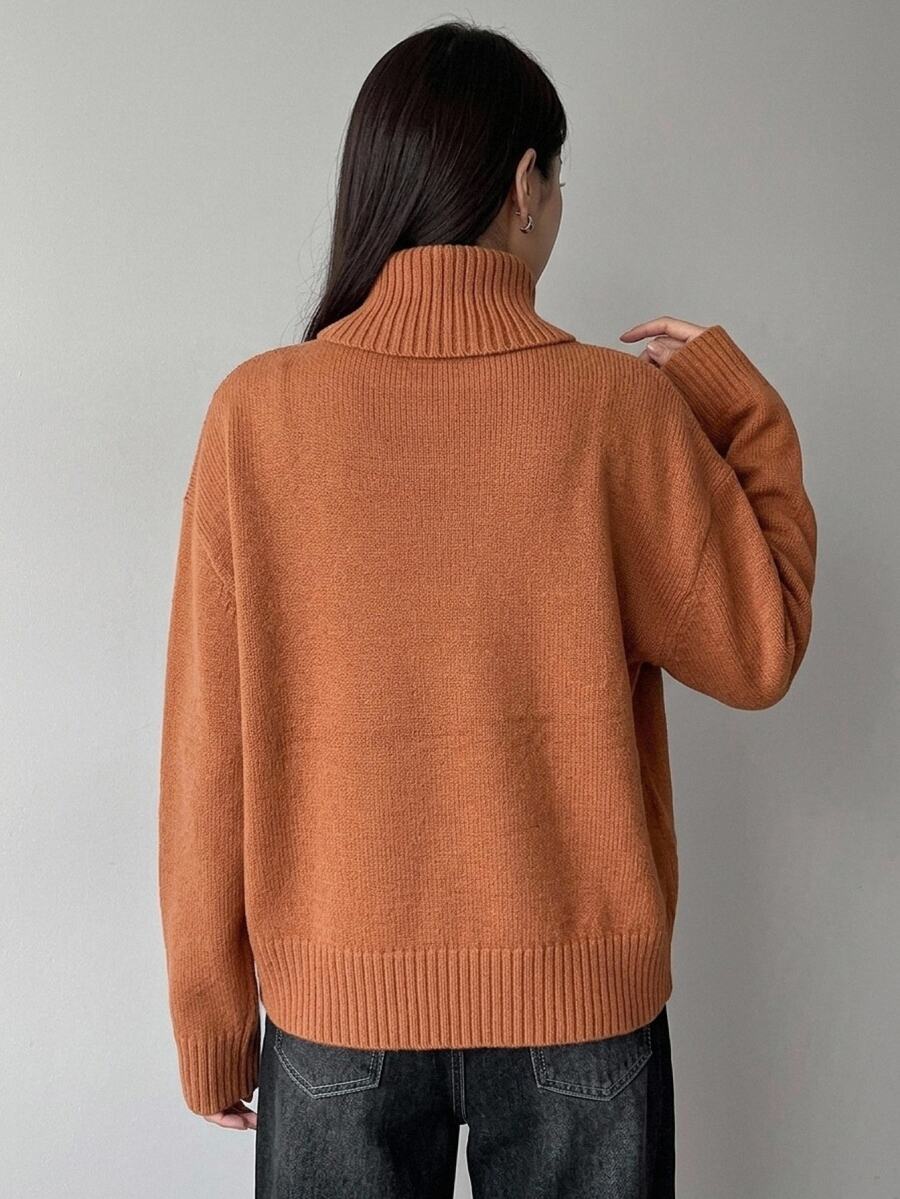 Lofoten Oversized Turtleneck Drop Shoulder Knit Sweater