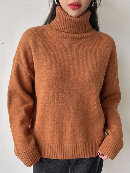 Lofoten Oversized Turtleneck Drop Shoulder Knit Sweater