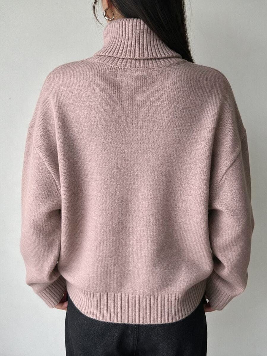 Lofoten Oversized Turtleneck Drop Shoulder Knit Sweater