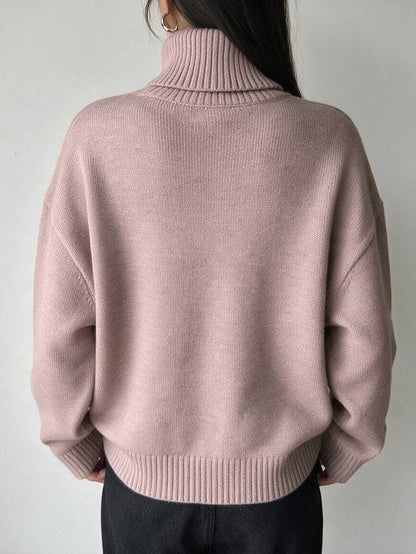 Lofoten Oversized Turtleneck Drop Shoulder Knit Sweater