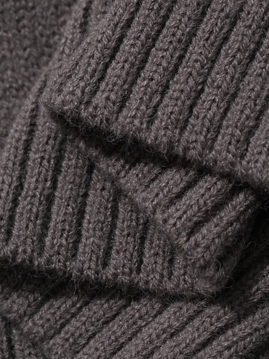 Lofoten Oversized Turtleneck Drop Shoulder Knit Sweater