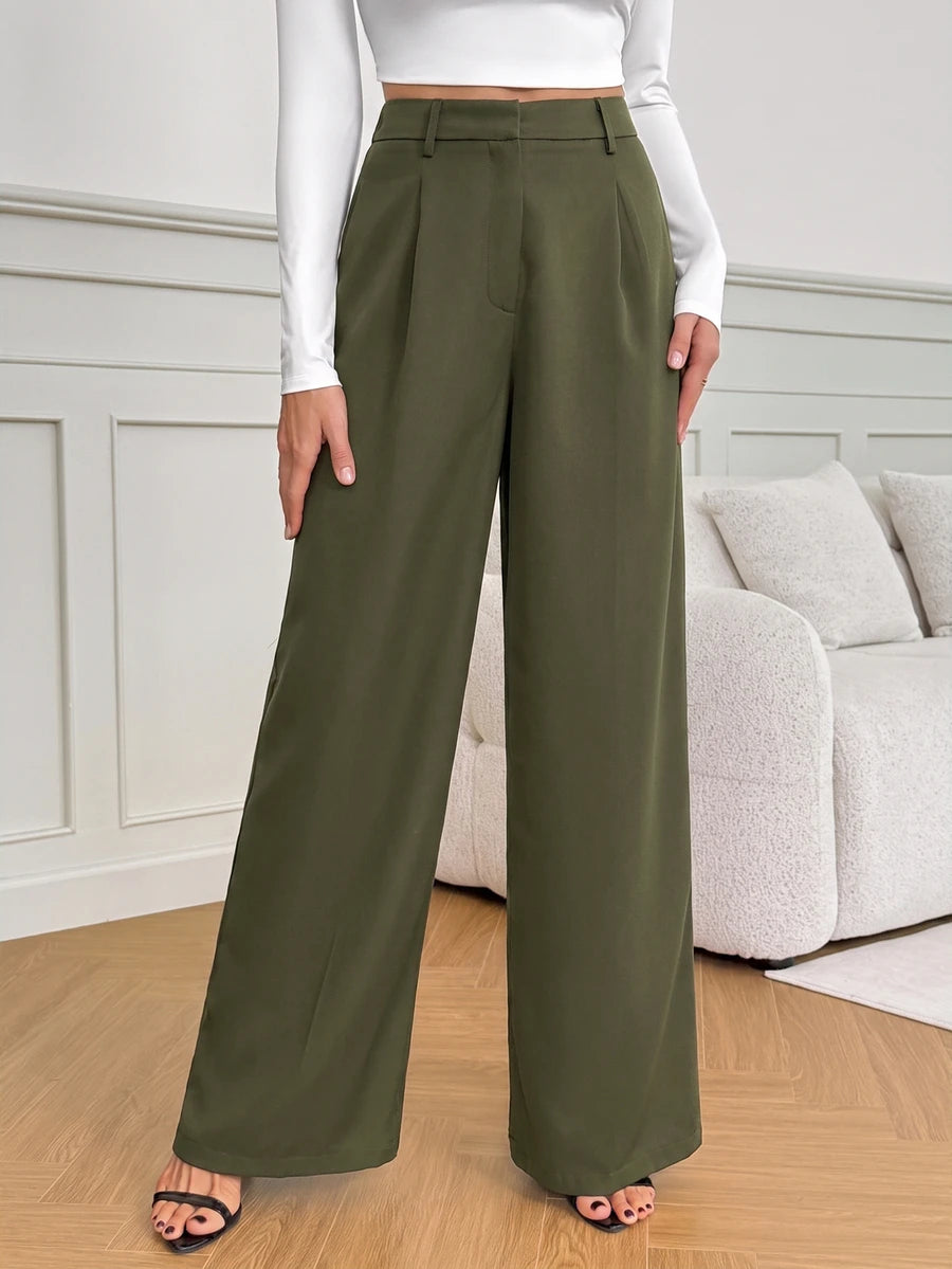 Bergamo Pleated High Waisted Wide Leg Pants