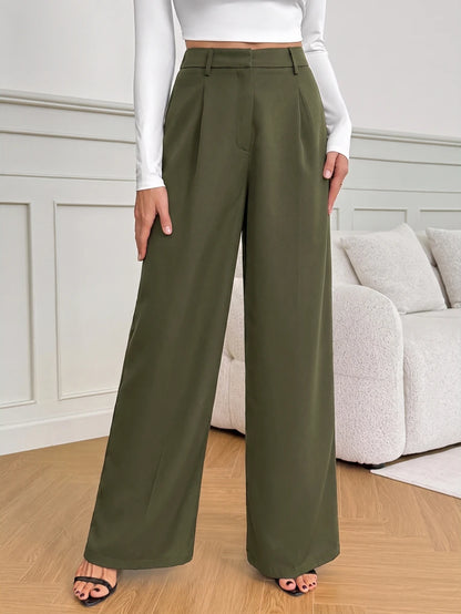 Bergamo Pleated High Waisted Wide Leg Pants