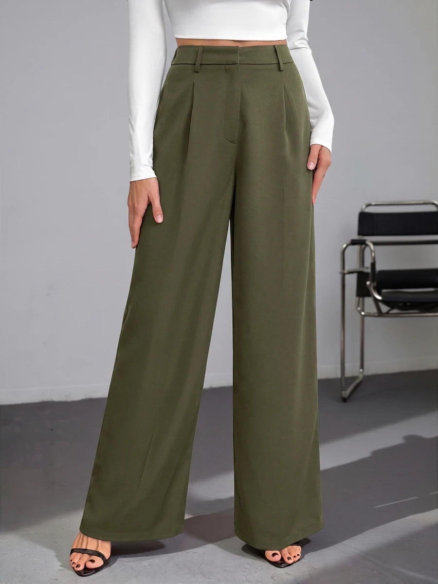 Bergamo Pleated High Waisted Wide Leg Pants